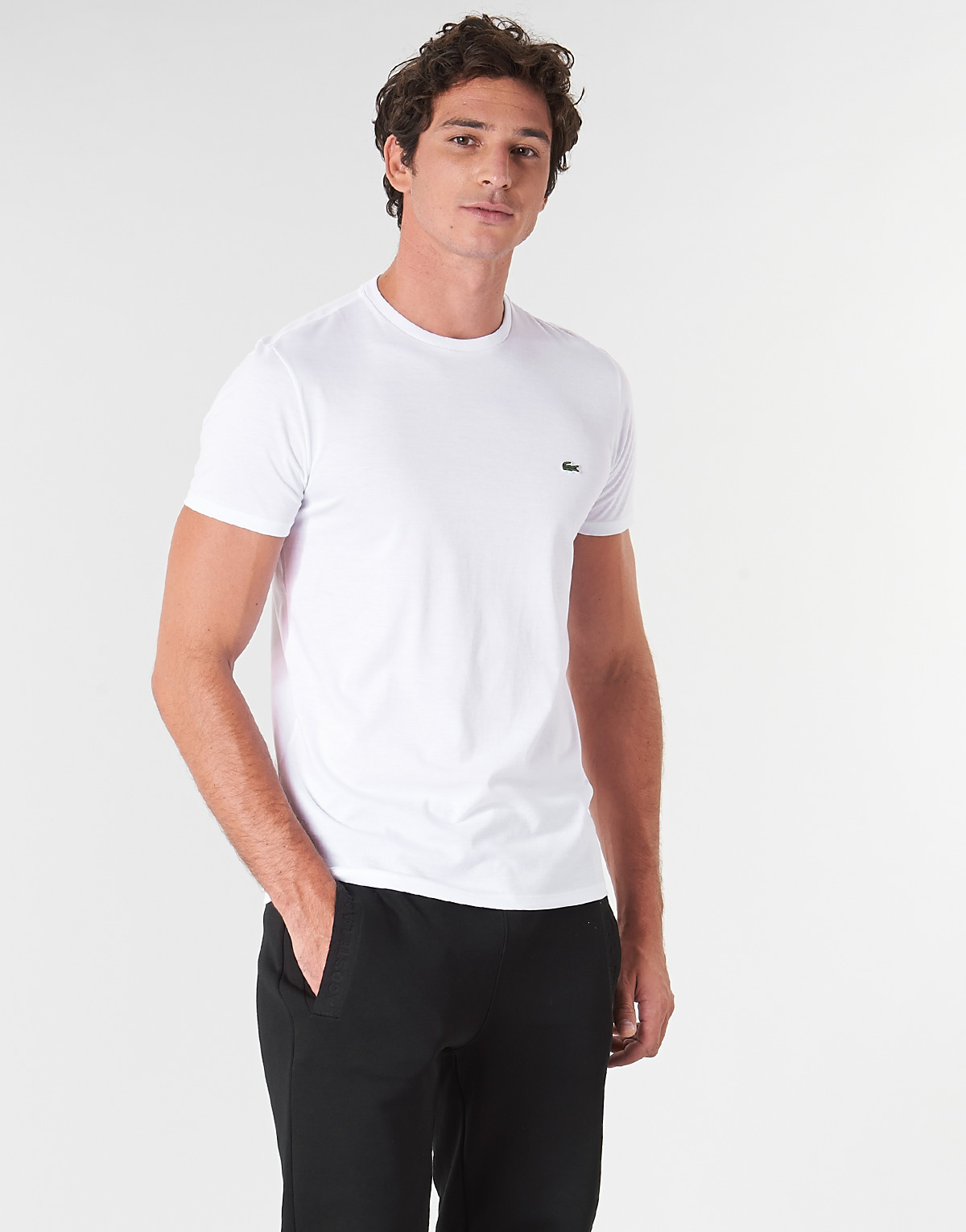 LACOSTE T-SHIRT EN COTON PIMA, BLANC – Image 2
