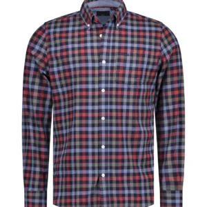 NZA STRETCH SHIRT 25HN535 ICON NAVY, ROUGE