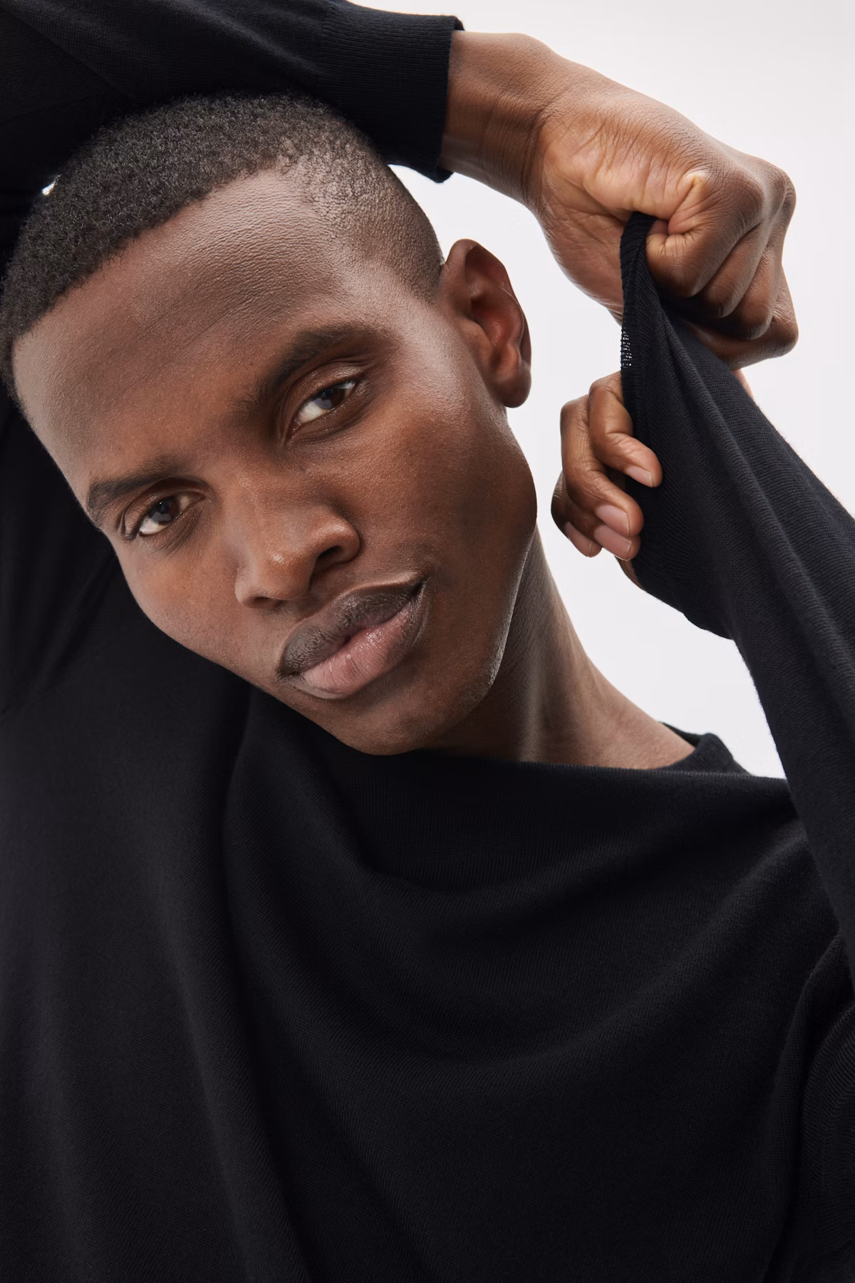 MATINIQUE MARGATE MERINO PULLOVER, NOIR – Image 2