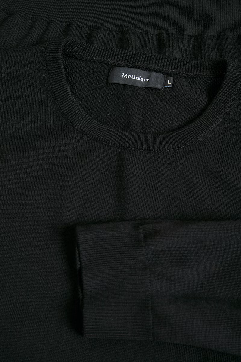 MATINIQUE MARGATE MERINO PULLOVER, NOIR – Image 4