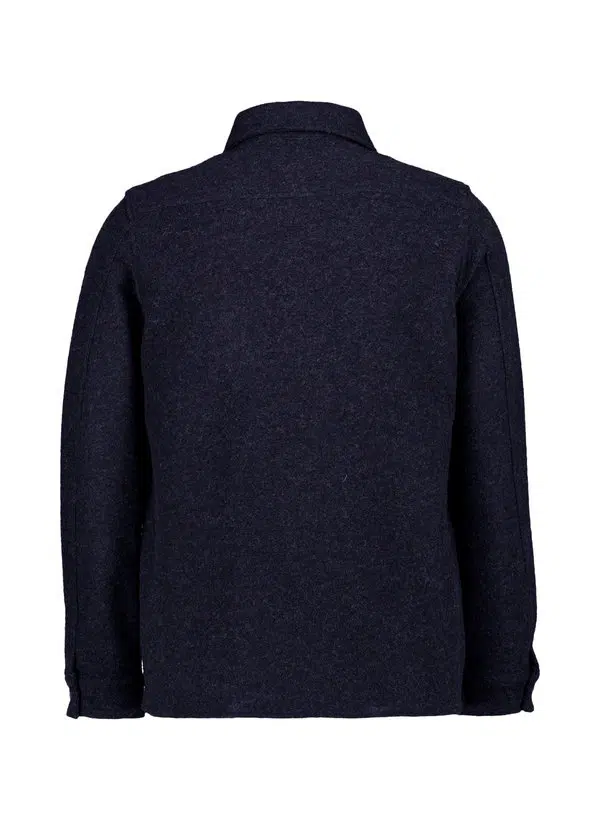 NZA SURCHEMISE, FEUTRE DE LAINE, BLEU MARINE – Image 2