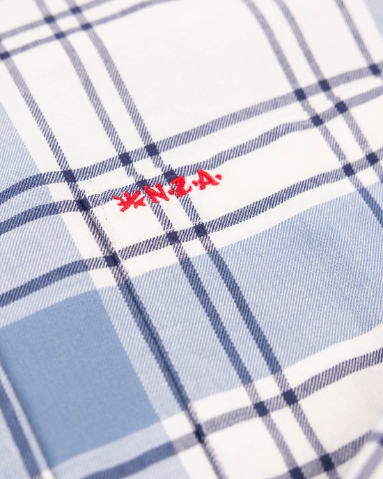 NZA CHEMISE À CARREAUX EN COTON BLANC – Image 4