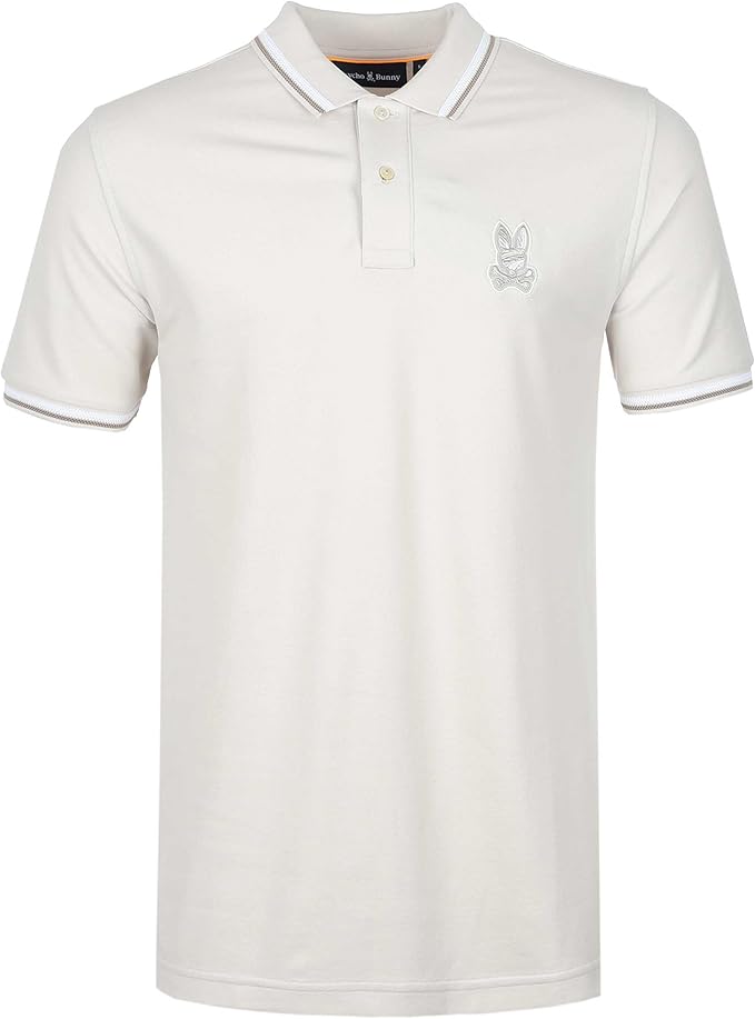 PSYCHOBUNNY POLO NOLAN PIQUE, BLANC