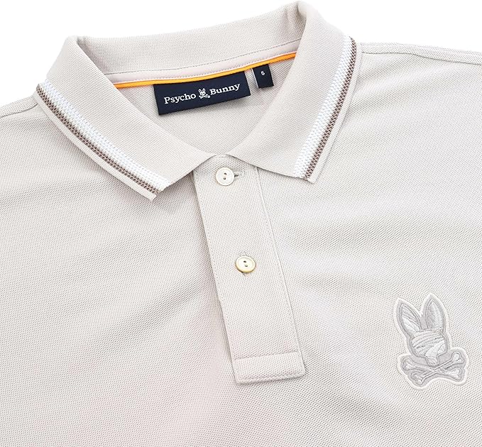 PSYCHOBUNNY POLO NOLAN PIQUE, BLANC – Image 3