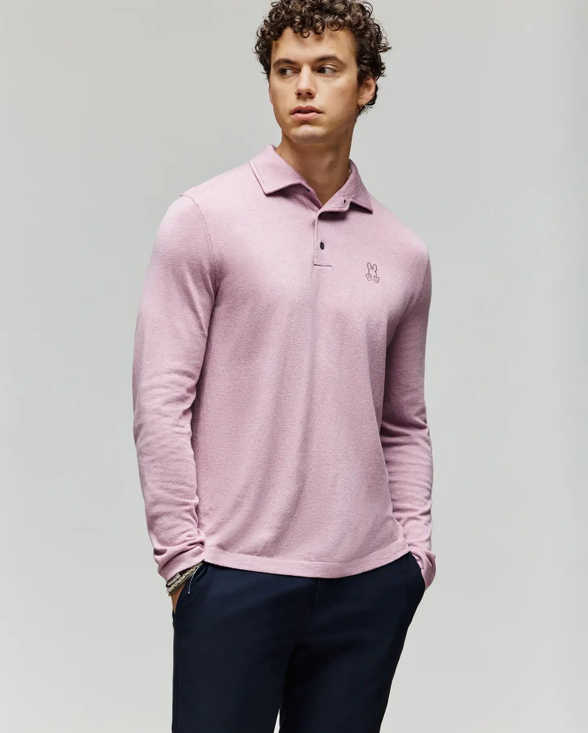 PSYCHOBUNNY POLO POUR HOMME BRADSHAW, ROSE – Image 2