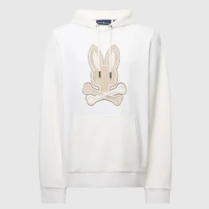 PSYCHOBUNNY NOUVEAU CHÂTEAU BRODÉ EN TISSU ÉPONGE FRANÇAIS, BLANC