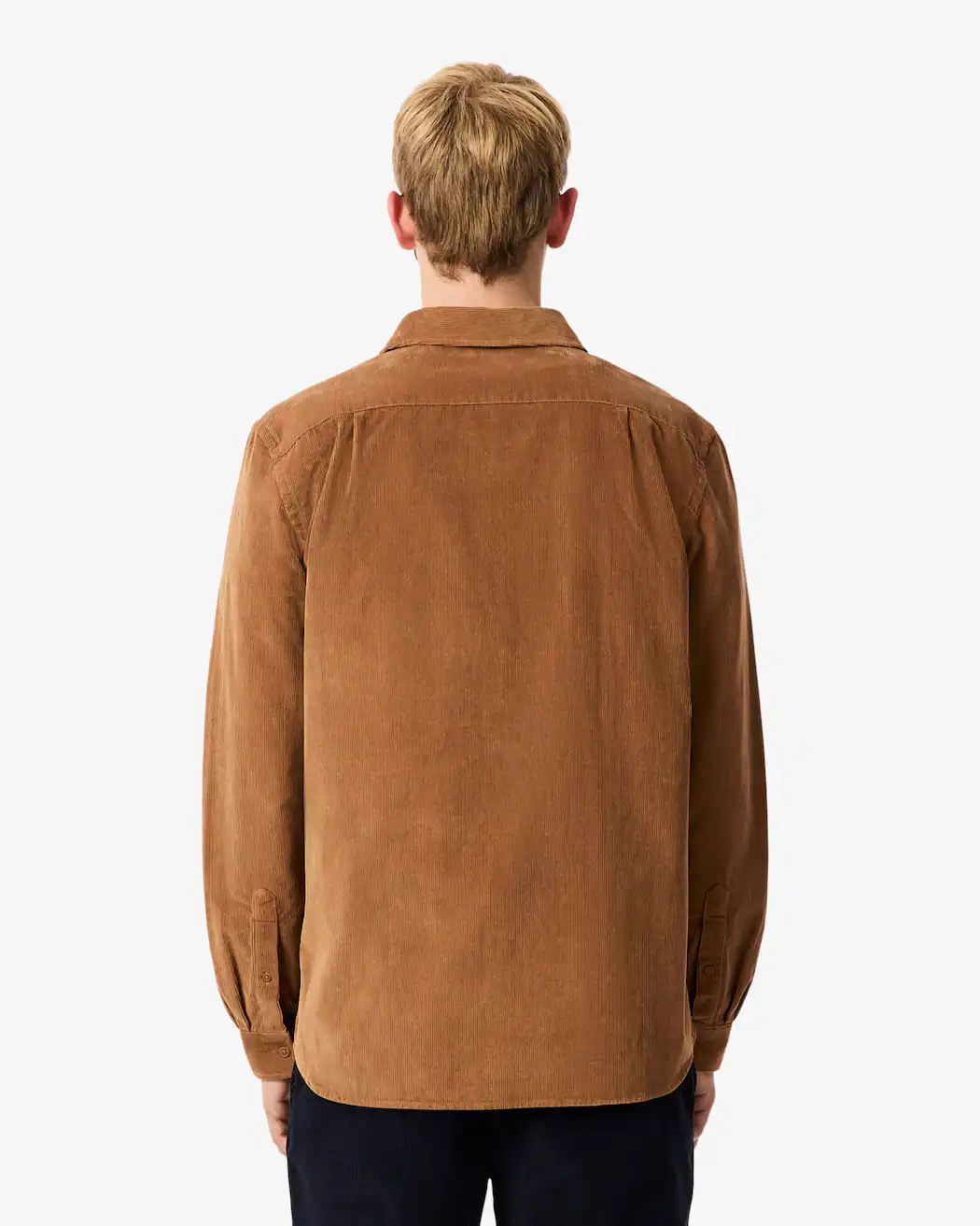 LACOSTE CHEMISE EN VELOURS, MARRON – Image 3