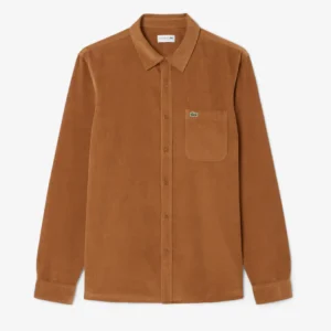 LACOSTE  CHEMISE EN VELOURS, MARRON