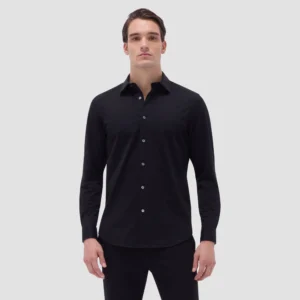 BUGATCHI JAMES SOLID CHEMISE, NOIR