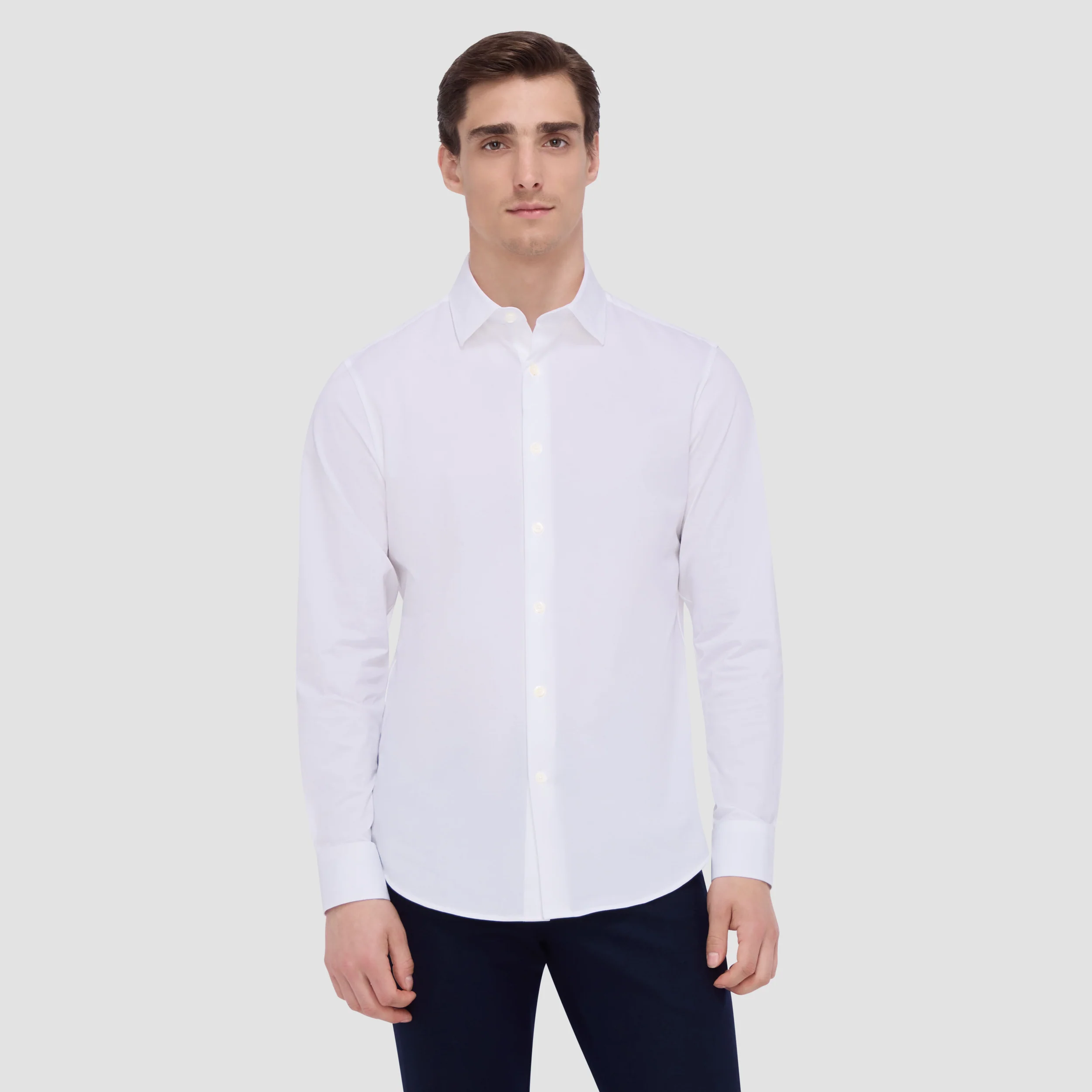 BUGATCHI JAMES SOLID CHEMISE, BLANC