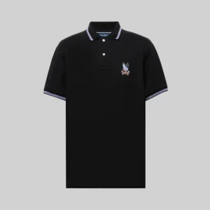 PSYCHOBUNNY POLO DANTE EN PIQUÉ POUR HOMME, NOIR