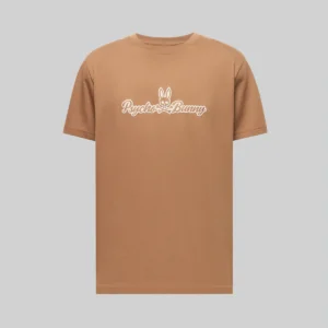 PSYCHOBUNNY T-SHIRT GRAPHIQUE EASTWOOD POUR HOMME, BRUN