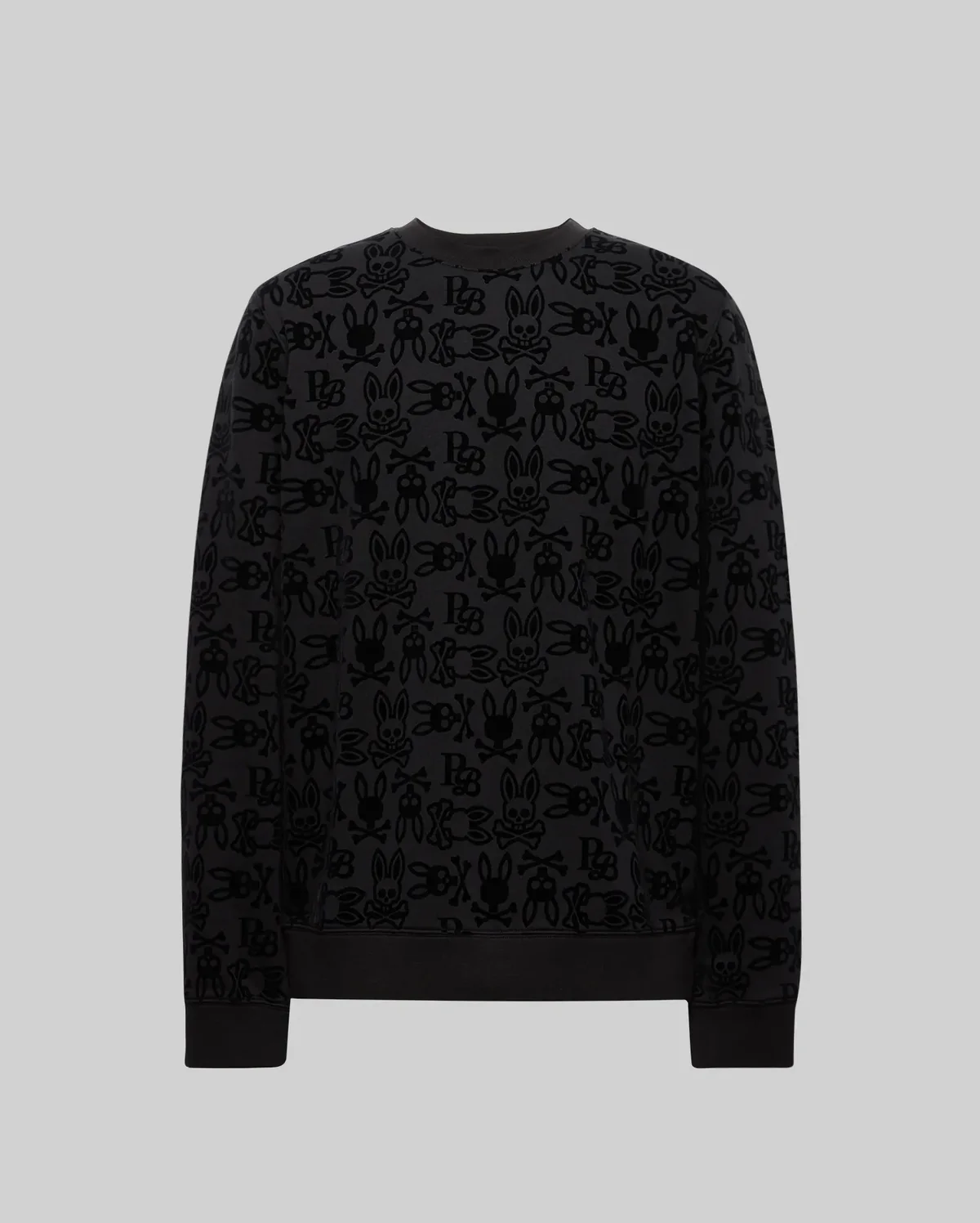 PSYCHOBUNNY COL ROND POUR HOMME, NOIR