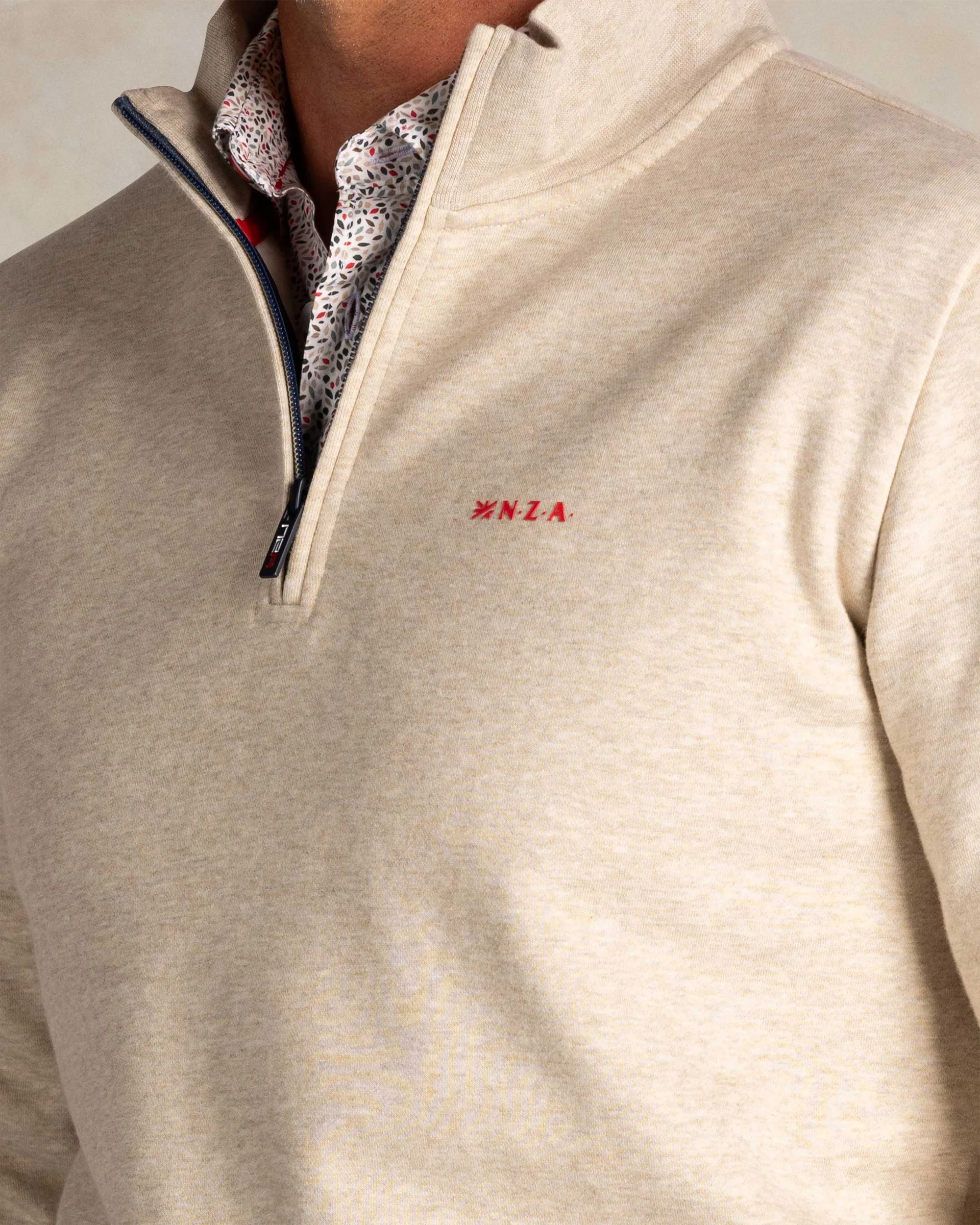 NZA PULL À DEMI-ZIP, BEIGE – Image 3