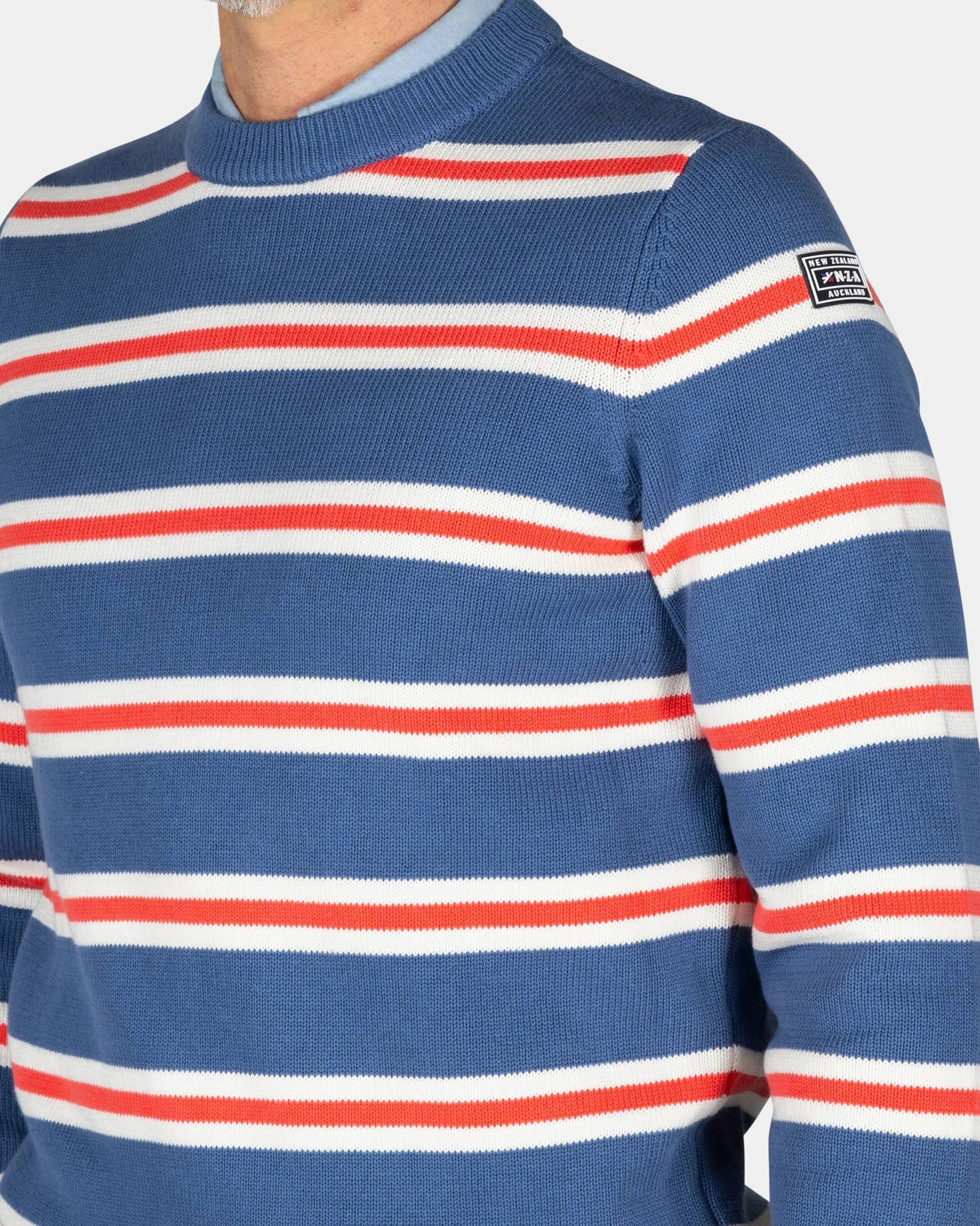 NZA PULL À RAYURES ORANGE ET BLANCHES