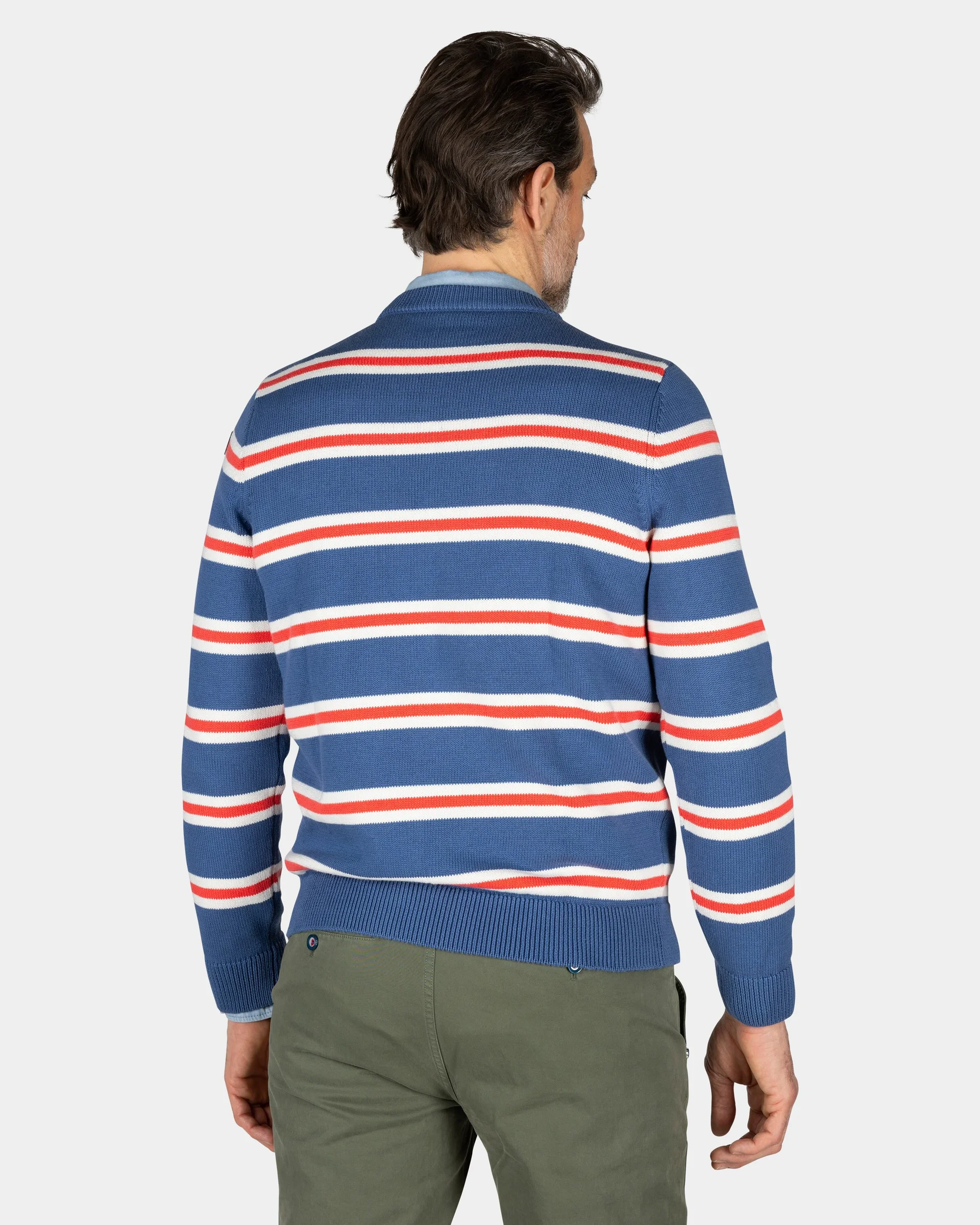 NZA PULL À RAYURES ORANGE ET BLANCHES – Image 3