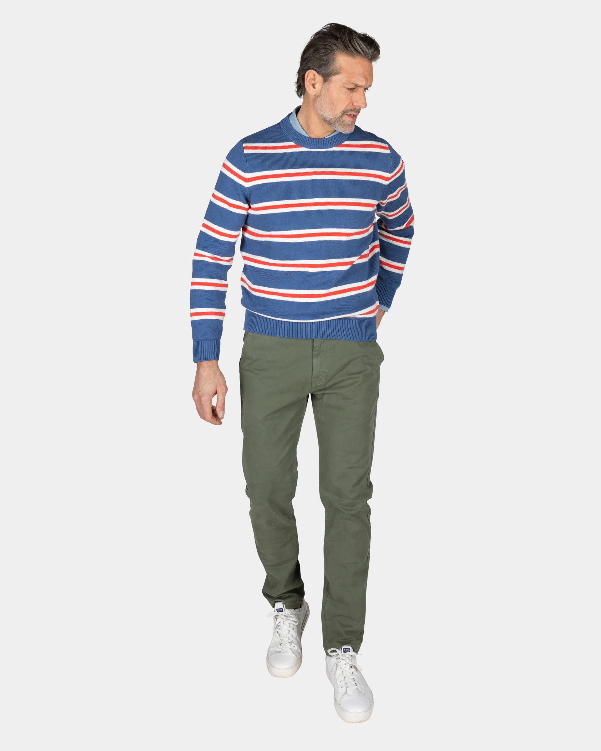 NZA PULL À RAYURES ORANGE ET BLANCHES – Image 4