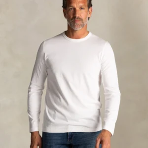 NZA MANCHES LONGUES EN COTON, BLANC