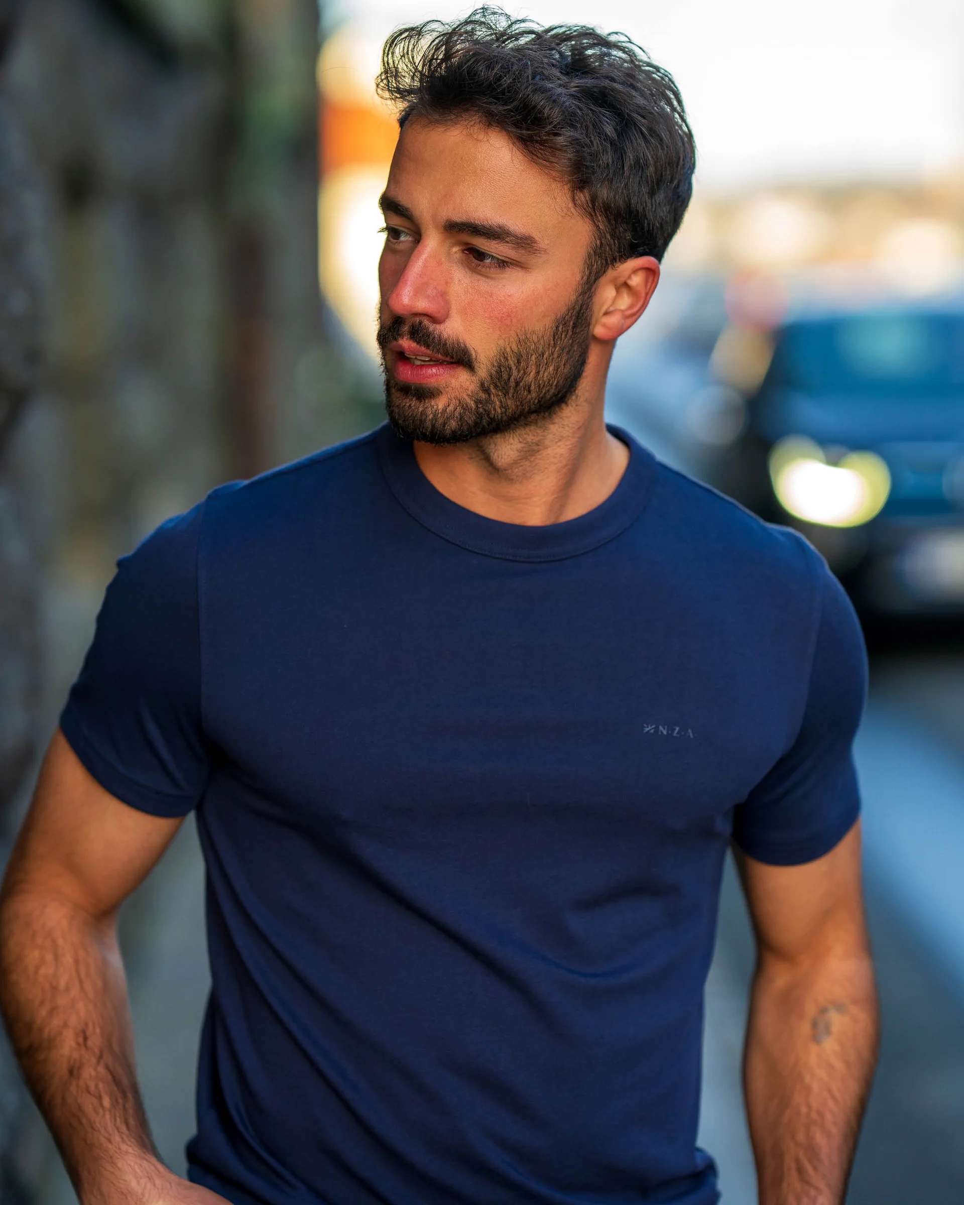 NZA T-SHIRT EN COTON, BLEU