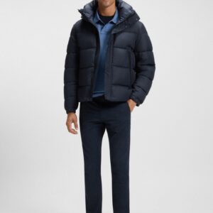 Veste à pressions brandée avec finition déperlante