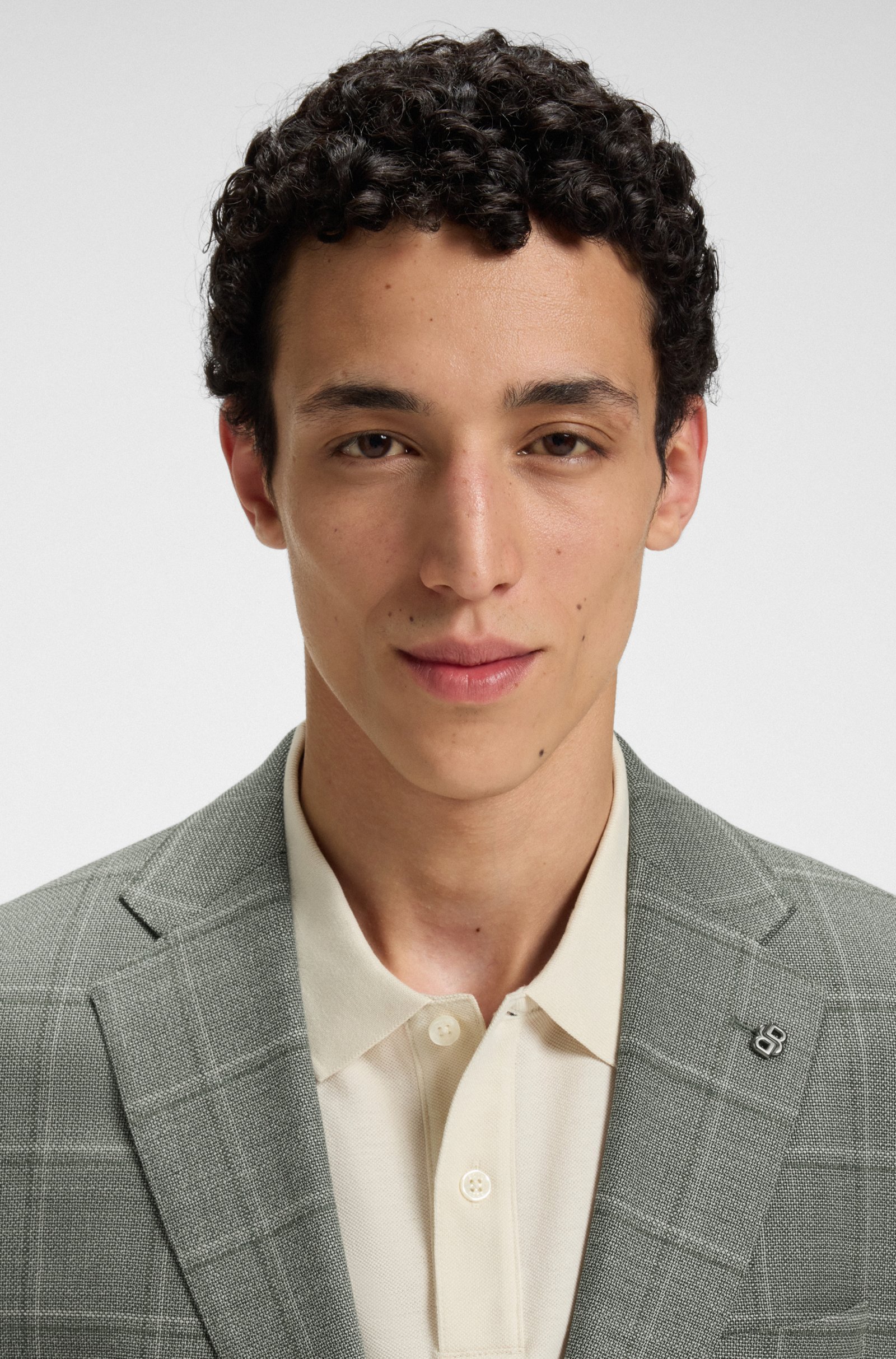 Veste à carreaux coupe regular en mélange de laine – Image 4