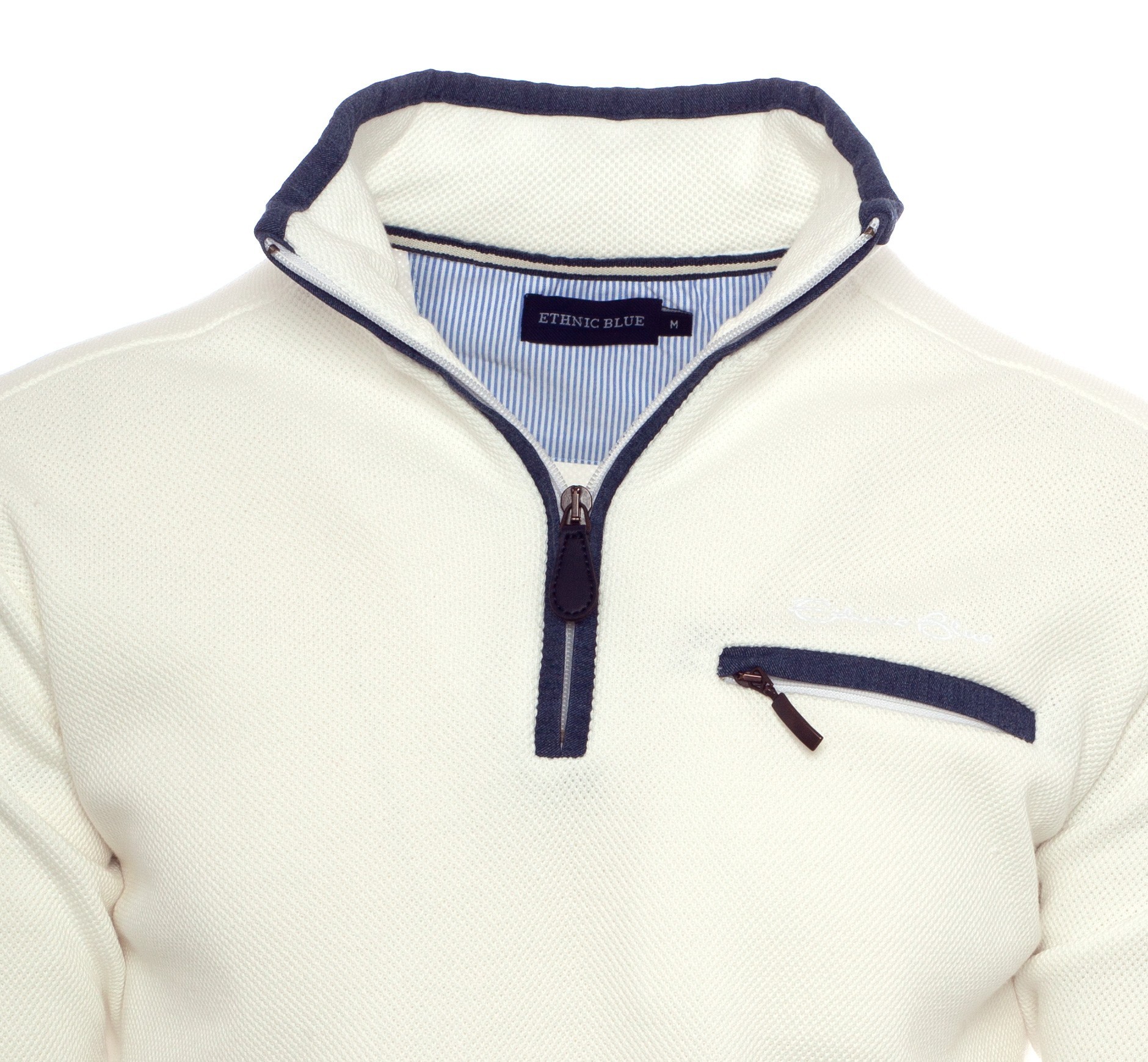 Pullover à demi-zip en maille piquée – Image 2