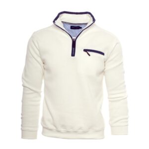 Pullover à demi-zip en maille piquée