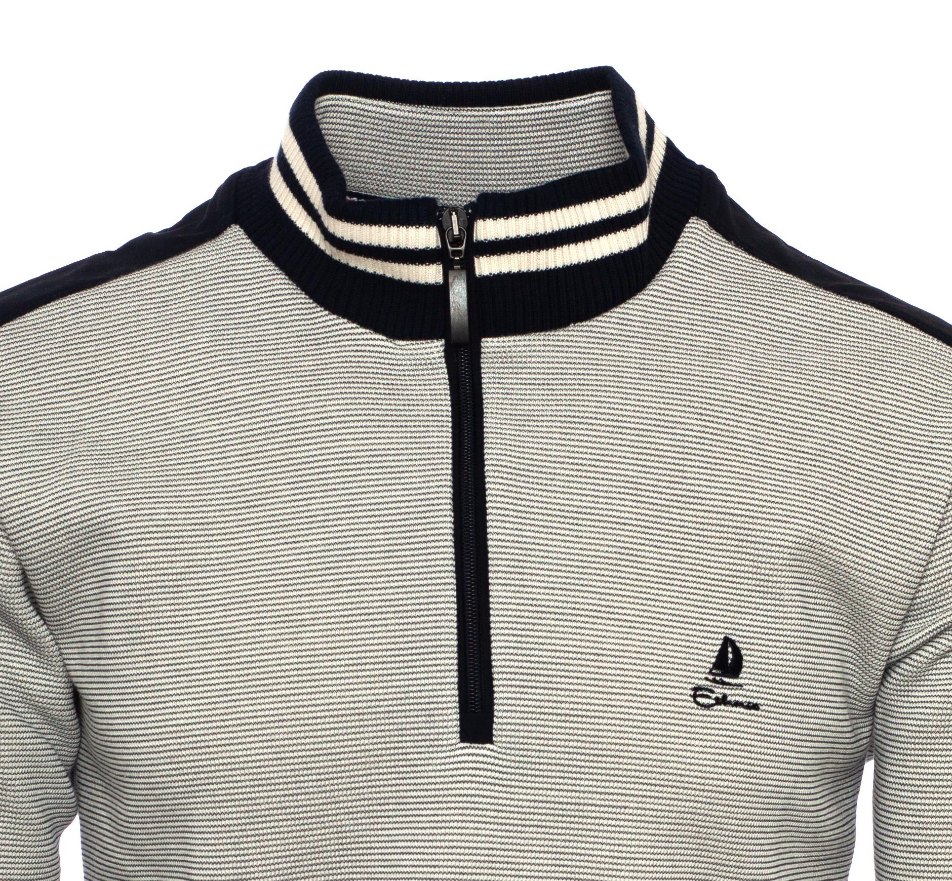 Sweat à zip à fines rayures – Image 3