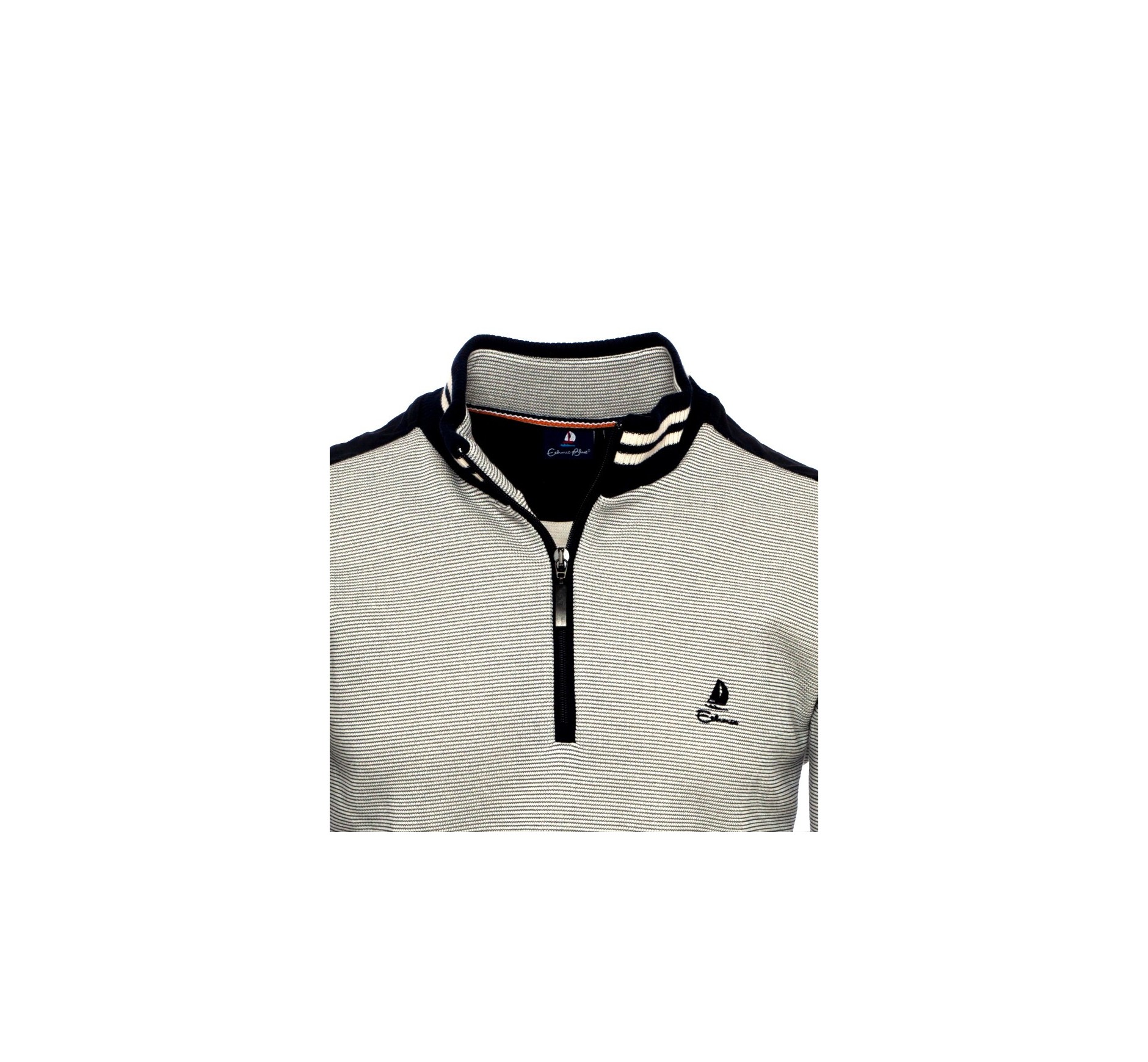 Sweat à zip à fines rayures – Image 2