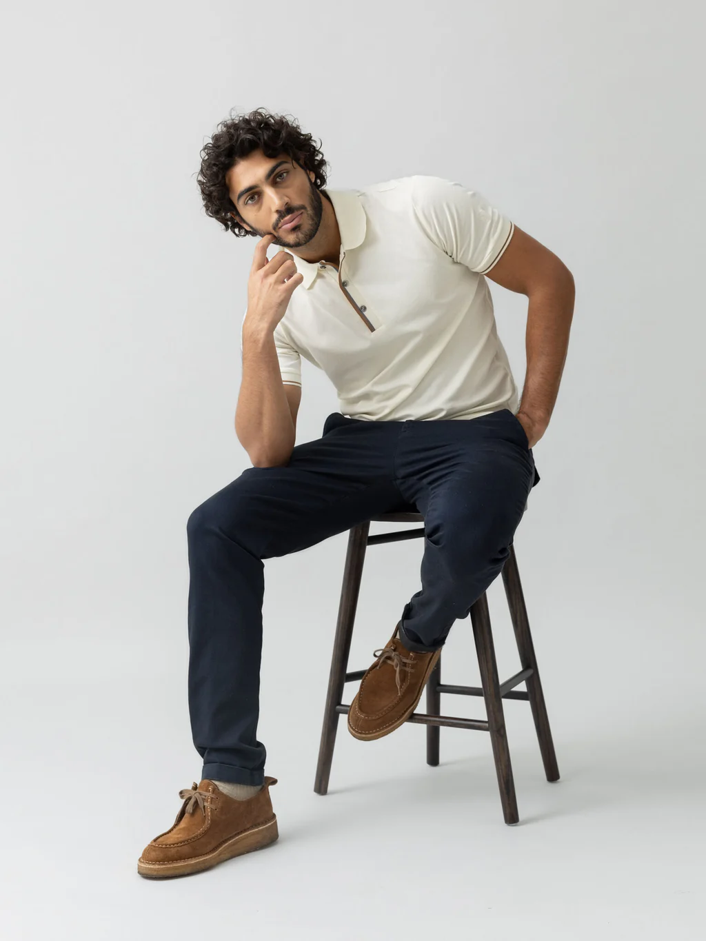 MOS MOSH GALLERY PANTALON HUNT MMG SOFT STRING, BLEU MARINE – Image 4