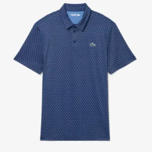 LACOSTE POLO DE GOLF IMPRIMÉ COUPE CLASSIQUE, MARINE