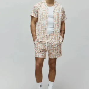 PSYCHO BUNNY ATLAS CHEMISE TENCEL, BEIGE