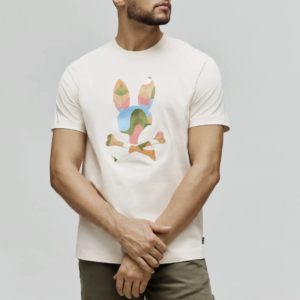 PSYCHO BUNNY ARA GRAPHIC TEE, BEIGE