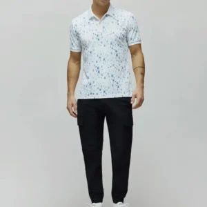 PSYCHO BUNNY POLO SPORT NEV, BLANC