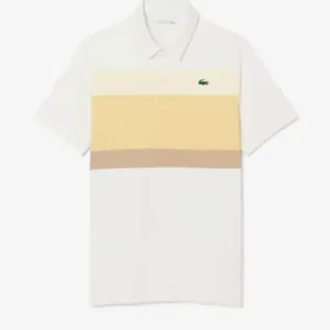 LACOSTE POLO GOLF ULTRA DRY STRECH COLOR-BLOCK, BEIGE